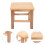 Household Solid Wood Stool Natural Wood 1pack 2