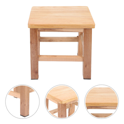 Household Solid Wood Stool Natural Wood 1pack 1