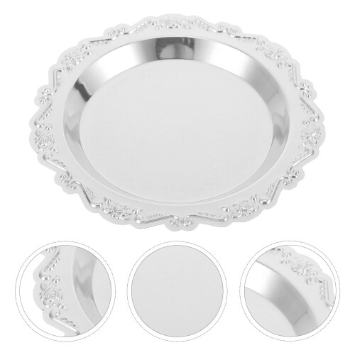 Cake Tray Dessert Table Decor Platter Fruit Platters Silver 2