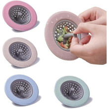 4 Pieces Sink Strainers, Kitchen Sink Strainer, Silicone Mesh Sink Plug Anti-clog Sewer Tw