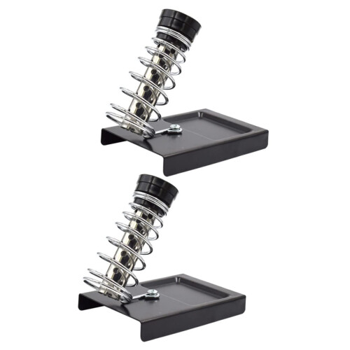 2 Piece Soldering Iron Stand with Spring Holder Adjustable Durable Soldering Tool Holder for Precise Soldering Various Models