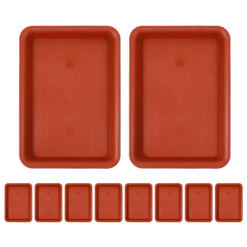 10 Pcs Rectangular Planter Saucers Flower Pot Tray
