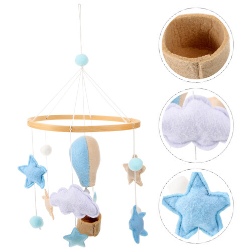 Mobile Suspendu Bébé Laine Bois Coloré Pour Bébé 2