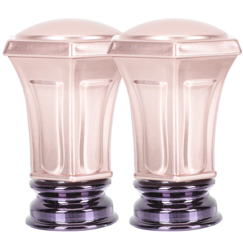 Elegant Rose Gold Curtain Pole End Caps Metal 2pcs-image-OPC-PJWN95F-NEW