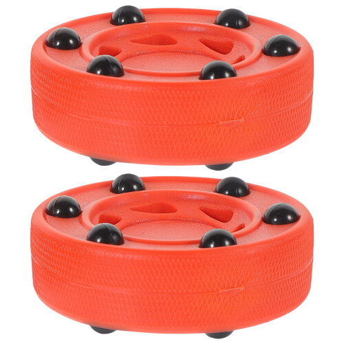 2Stk Professioneller Inline Hockey Puck Rot Für Training Und