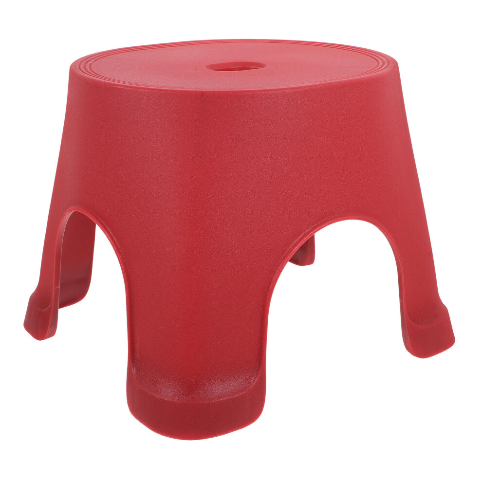 Kids Step Stool For Bathroom Non-Skid Safe Pp Material Red Artibetter