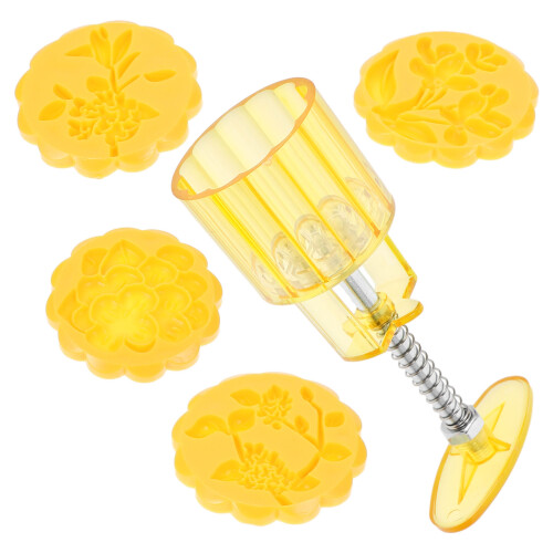 Baking Supplies Moon Cake Press Molds Maker Kit Cookie Yellow 2