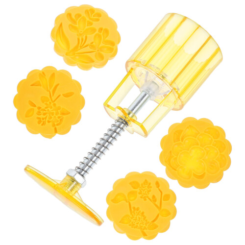 Baking Supplies Moon Cake Press Molds Maker Kit Cookie Yellow 1