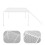 Chicken Coop Ladder Animal Cage Platform Iron White 1 Set 2