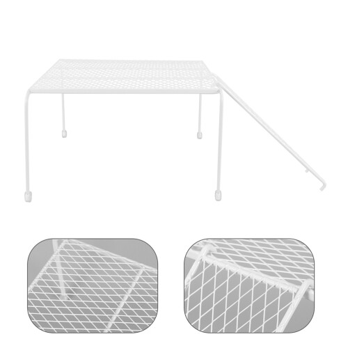 Chicken Coop Ladder Animal Cage Platform Iron White 1 Set 1