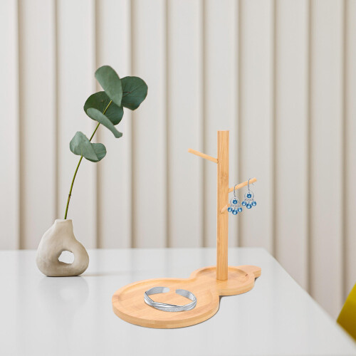 Jewelry Display Stand Organizer Tree Shape Wooden 1