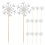 Merry Christmas Cake Decorations Silver Paper Bamboo 150 Pcs 10