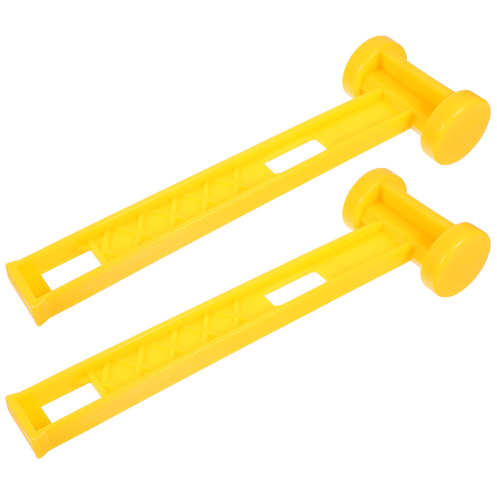 2Pcs Tent Nail Hammer Woodworking Hammer Yellow Pe Durable Safety Tool 3062241810517
