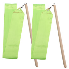 Raindrops  2 Pcs Dancing Gymnastics Ribbon Silk Ribbons Rhythmic Child