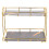 Black Iron Bathroom Corner Storage Rack 2 Tier Shelf 3