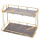 Black Iron Bathroom Corner Storage Rack 2 Tier Shelf 6