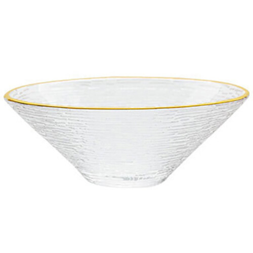 Flatware Salad Bowl Glass Bowls Reusable Serving Mixing Stripe