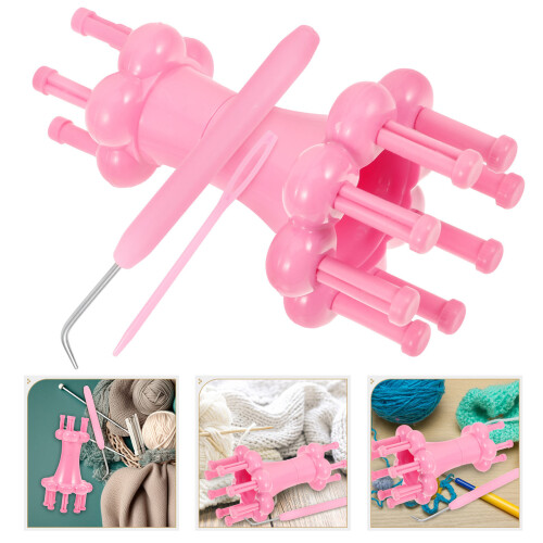 Easy Knitting Tool Knit Spool Knitter Kit Pink 1 Set 2