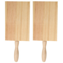 2Pcs Durable Wooden Pasta Boards Gnocchi Maker Khaki Kitchen Gadgets