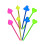100pcs Fruit Picks Supplies Party Fruit Decor Creative Fruit Fork 10