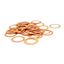 Copper Washers 7x10x0.1mm Red Copper Gasket Sealing Ring T3 Thin Sheet for Plumbing and Automotive (50pcs)