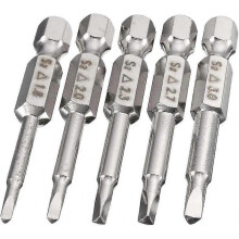 5x1/4"triangle Screwdriver Bits,50mm Hex Shank Magnetic Triangle Head Tw