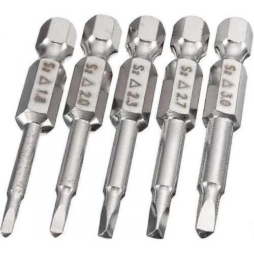 5x1/4"triangle Screwdriver Bits,50mm Hex Shank Magnetic Triangle Head Tw