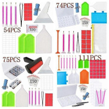 54pcs 5d Diamond Painting Tool Accessories Diy Cross Stitch Tool Kit Tw
