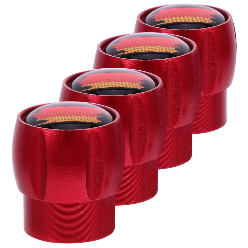 Mlins 4 Pcs Wheel Caps Tire Valve Cap 1.50x1.00x1.00cm Red-image-OPC-PJWP7HJ-NEW