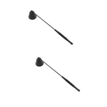 2 Stk Dochtschneider Kerzendochtlöscher Set, Sicherheitskerze Schwarz, Dochtlöffel, Kerzenlöscher Zubehör für Kerzen
