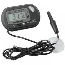 (Black) -50 + 70 Digital Aquarium Fish Tank Thermometer With Suction Cup Temperature Sensor Meter Tester Thermometer Measurement