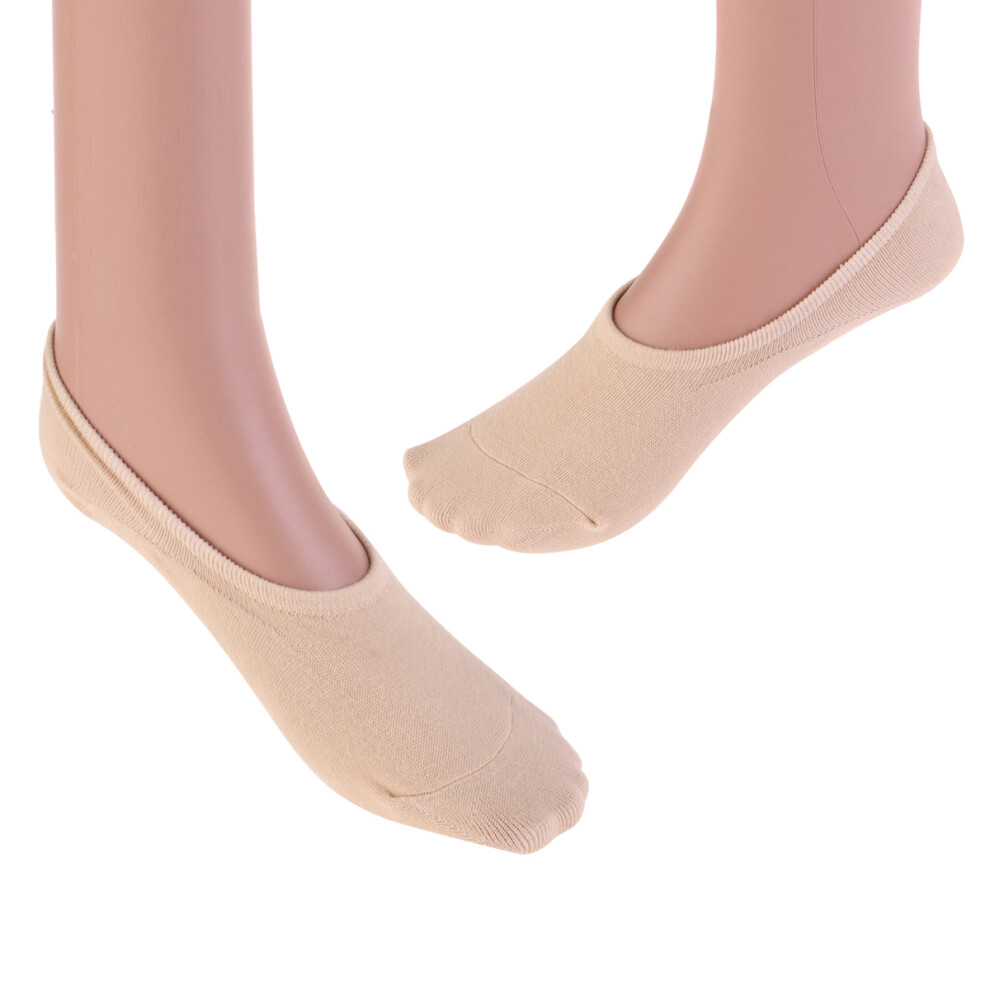 4 Pair Ultra Thin Socks Women's Khaki Invisible For Casual Use-image-OPC-PJWPCBH-NEW