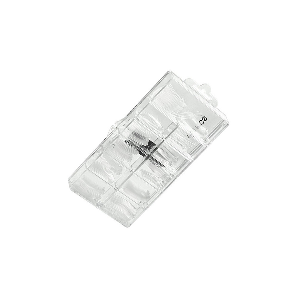 Vaguelly 100Pcs Nail Art System Form Uv Gel Acrylic Nail Tips (Transparent)