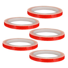 Masteelf 5 Pcs Bike Stickers Rim Stickers For Cycling 800*1 Cm Red