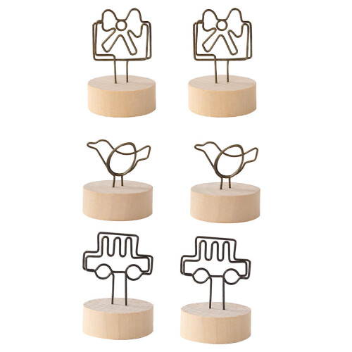 6Pcs Creative Memo Clips Vertical Photo Message Holder Assorted Colors 2