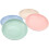 4Pcs Round Plastic Snack Plates Unbreakable Serving For Food Steak 1