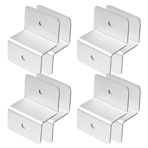 Solar Panel Mounting Brackets Silver Aluminum 8pcs