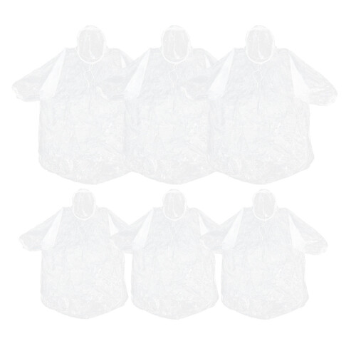 1Ensemble Poncho Jetable Transparent Adulte Élastique