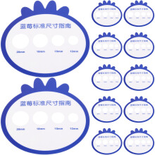12Pcs Blue Plastic Blueberry Diameter Gauge Measuring Tool for Farms
