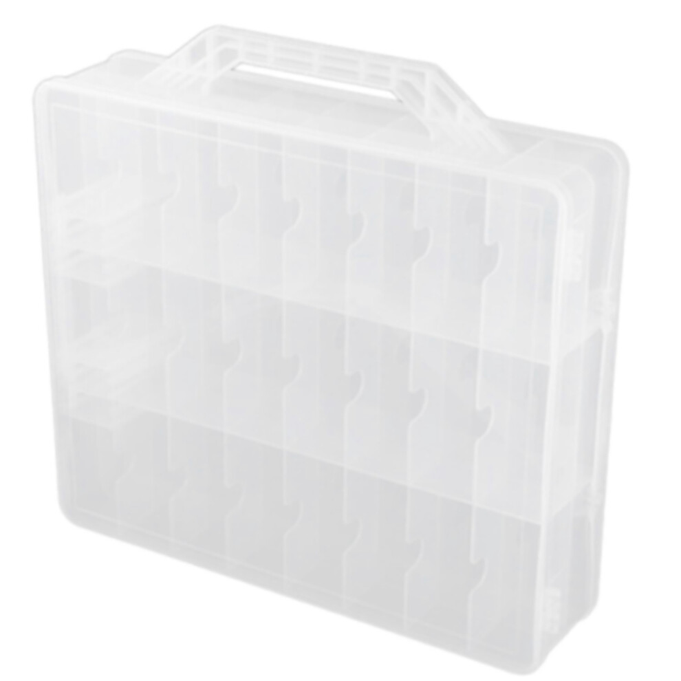 For 48 Cells 2 Layer Nail Polish Organizer Portable Clear Storage