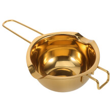 Golden Stainless Steel Chocolate Melt Pan for Cooking & Baking