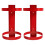 2Pcs Fire Extinguisher Holder Wall Mount Red Iron Quick Install 1