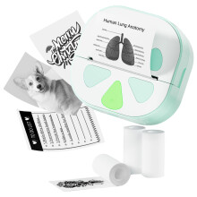 Mini Thermal Printer for Stickers and Labels with 3 Rolls of Adhesive Paper, Compact Design, Compatible with Various Devices