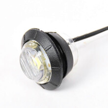 (2pcs, white) Round 3/4" LED Side Marker Light 12V 24V Orange Amber Indicator Signal Grille Lamp Truck Trailer Caravan Camper 10/5/2PCS