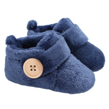 Soft Baby Shoes Dark Blue Warm 1 Pair For Winter Use Aged 0-1