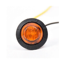 (10pcs, orange) Round 3/4" LED Side Marker Light 12V 24V Orange Amber Indicator Signal Grille Lamp Truck Trailer Caravan Camper 10/5/2PCS