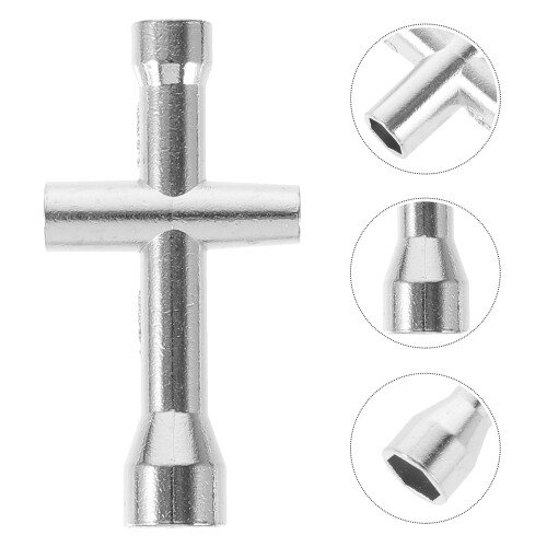 10Pcs Durable Aluminum Cross Spanner Sockets Silver Maintenance Tools 2