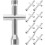 10Pcs Durable Aluminum Cross Spanner Sockets Silver Maintenance Tools 6