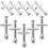 10Pcs Durable Aluminum Cross Spanner Sockets Silver Maintenance Tools 10