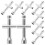 10Pcs Durable Aluminum Cross Spanner Sockets Silver Maintenance Tools 1
